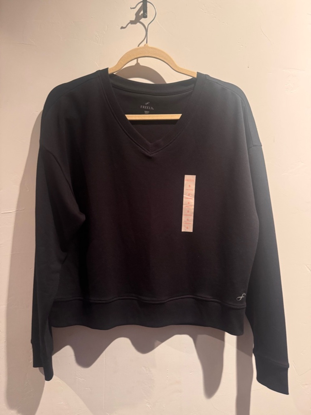 Freely Black V-Neck Women's Sweater